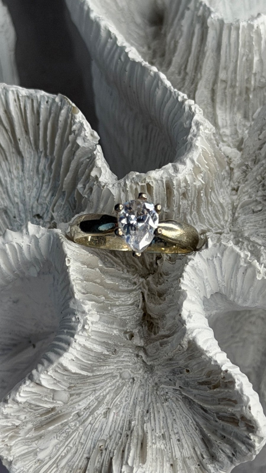 925 Sterling Silver Cz Ring Size 6.5
