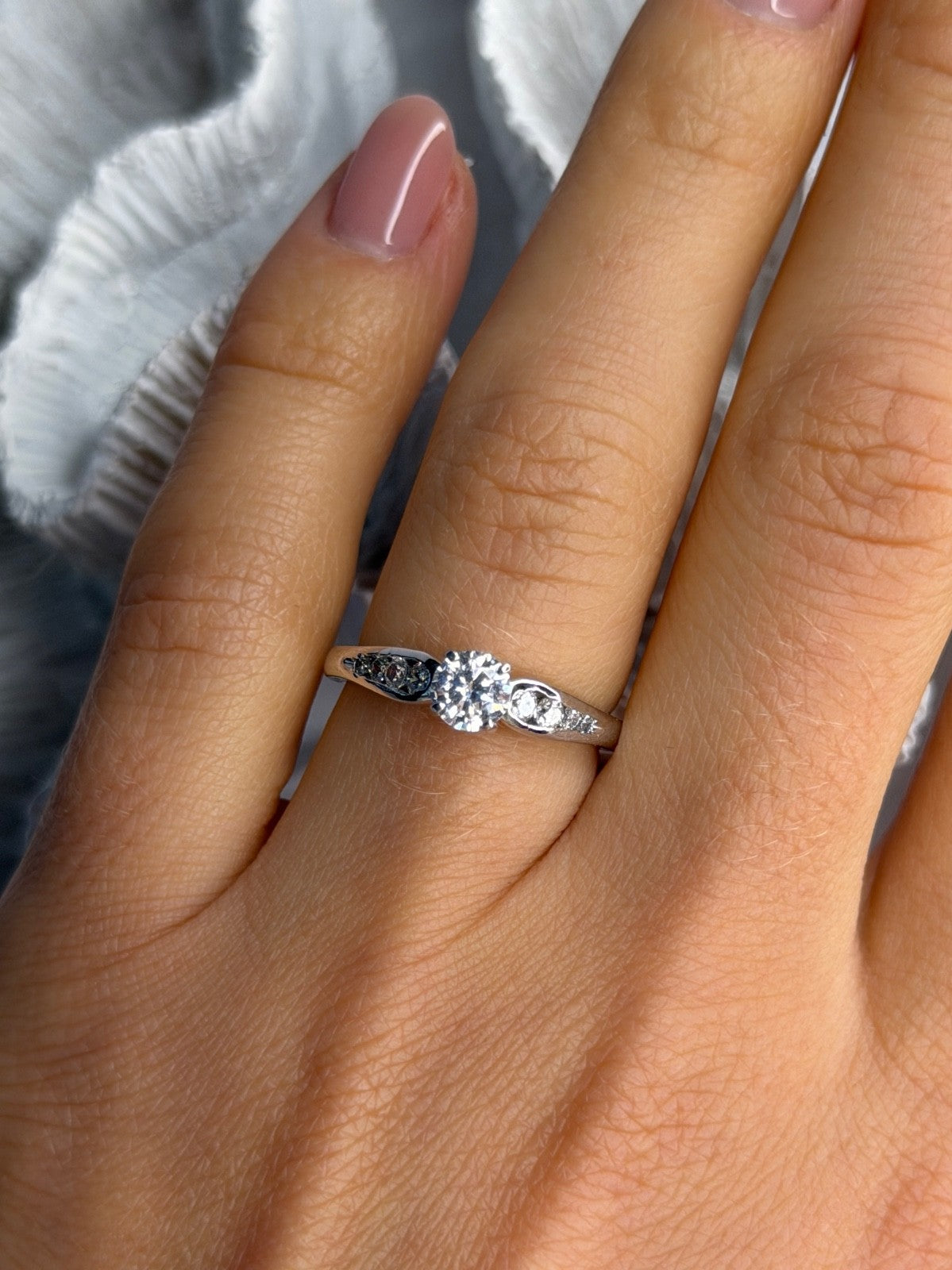 GOC 925 Sterling Silver Cz 0.77 ct Ring Size 7