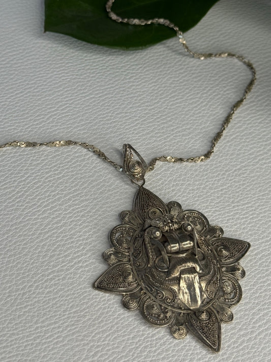 Vintage 925 Sterling Silver Necklace Length 18 Inch