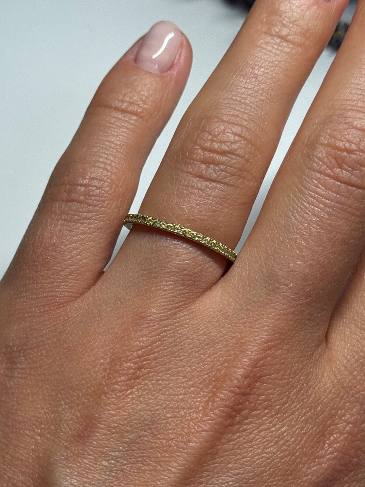 925 Sterling Silver Gold Plated CZ Ring Size 6