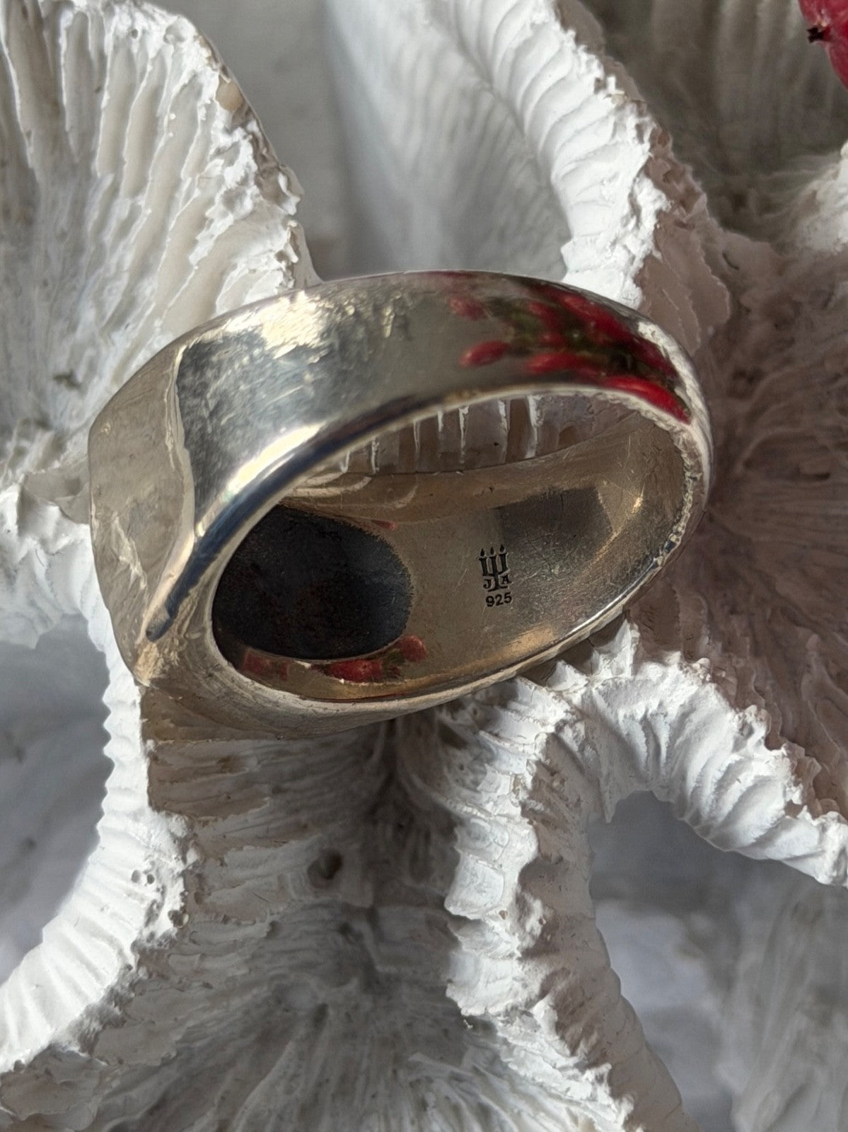 Vintage Mens 925 Sterling Silver Cross Ring Size 11