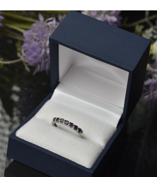 925 Sterling Silver Iolite Ring Size 7