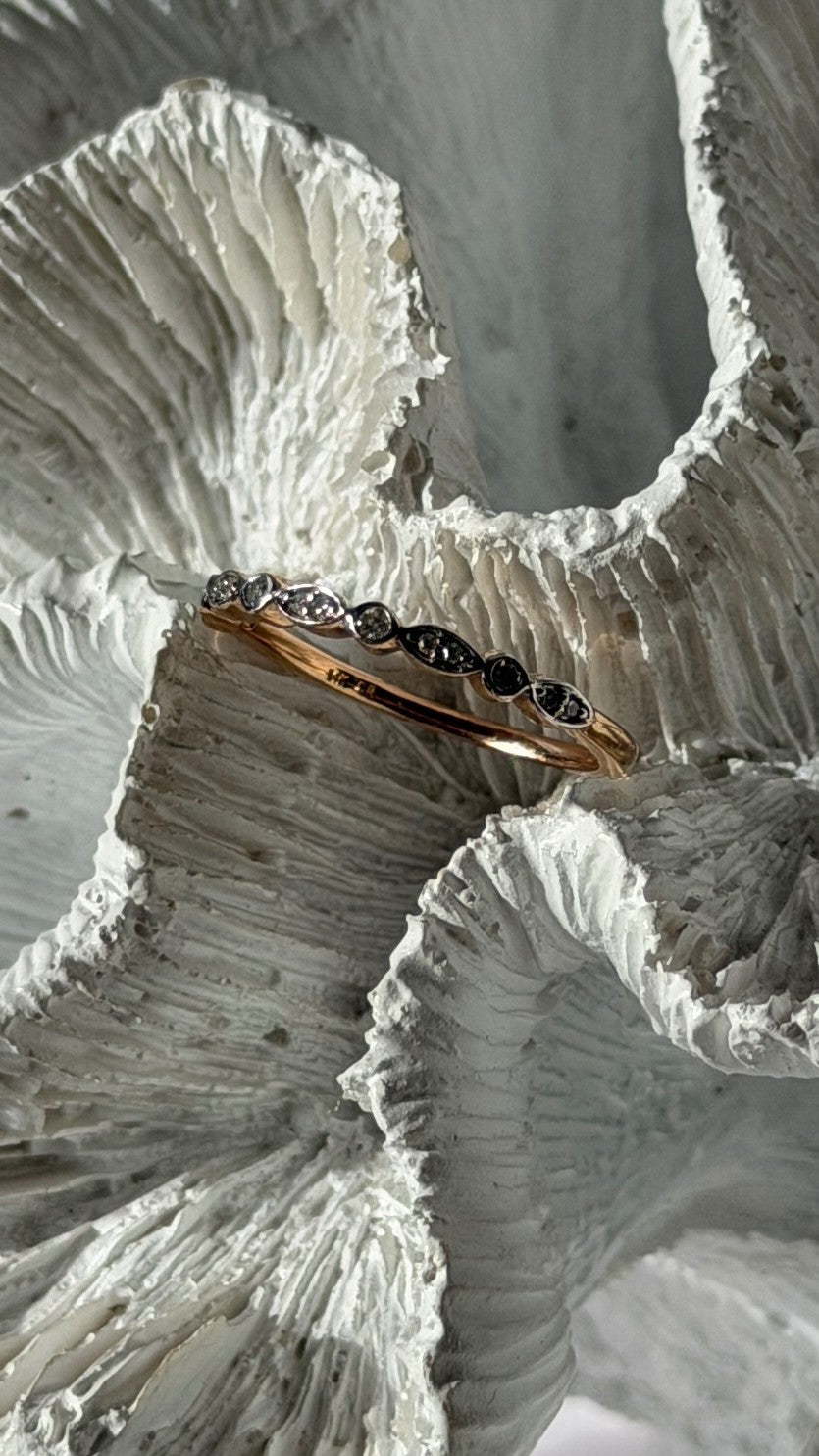 14K Rose Gold Diamond 0.20 ct Ring Size 8