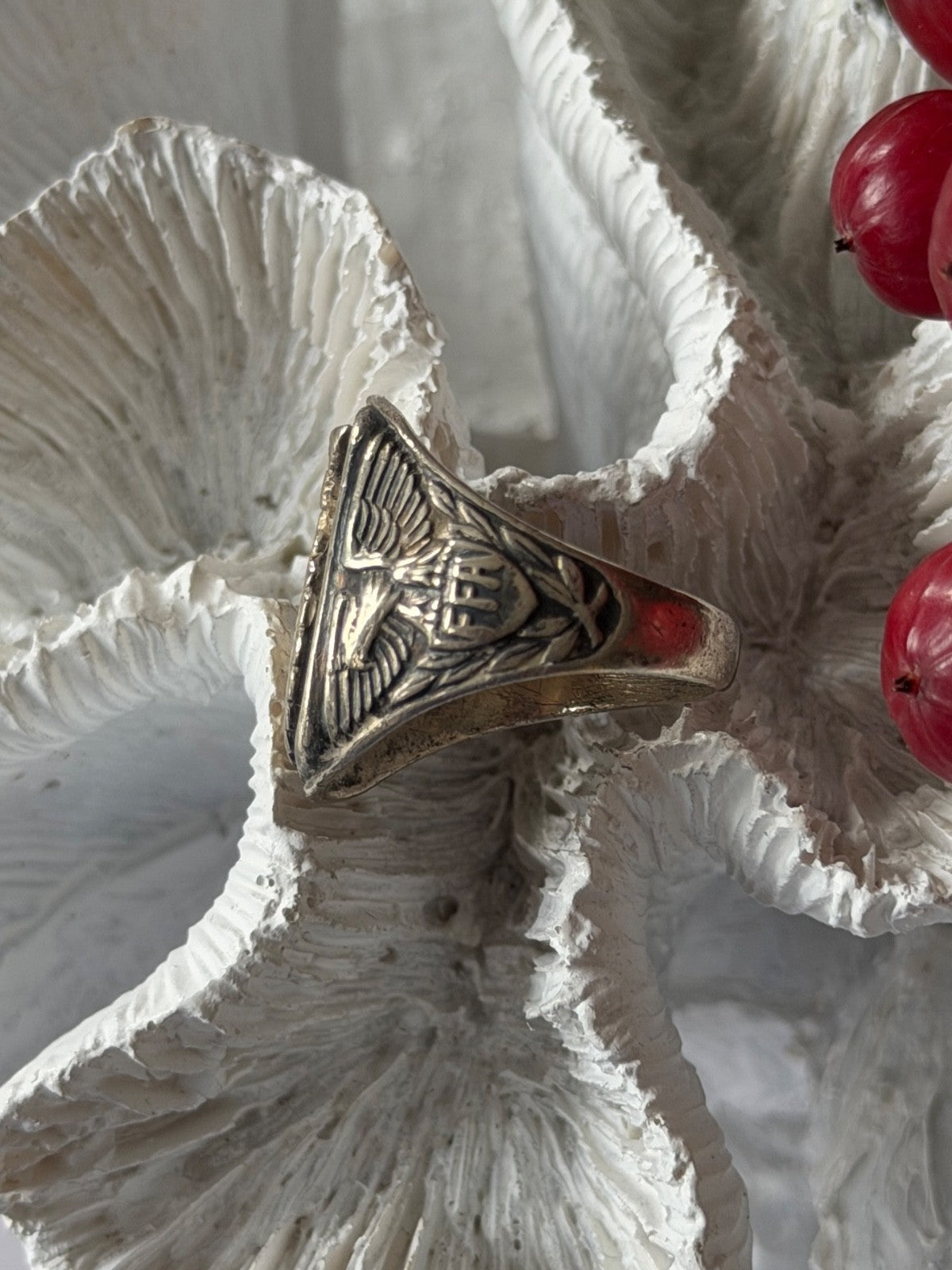 Vintage Balfour FFA 925 Sterling Silver Ring Size 8.5
