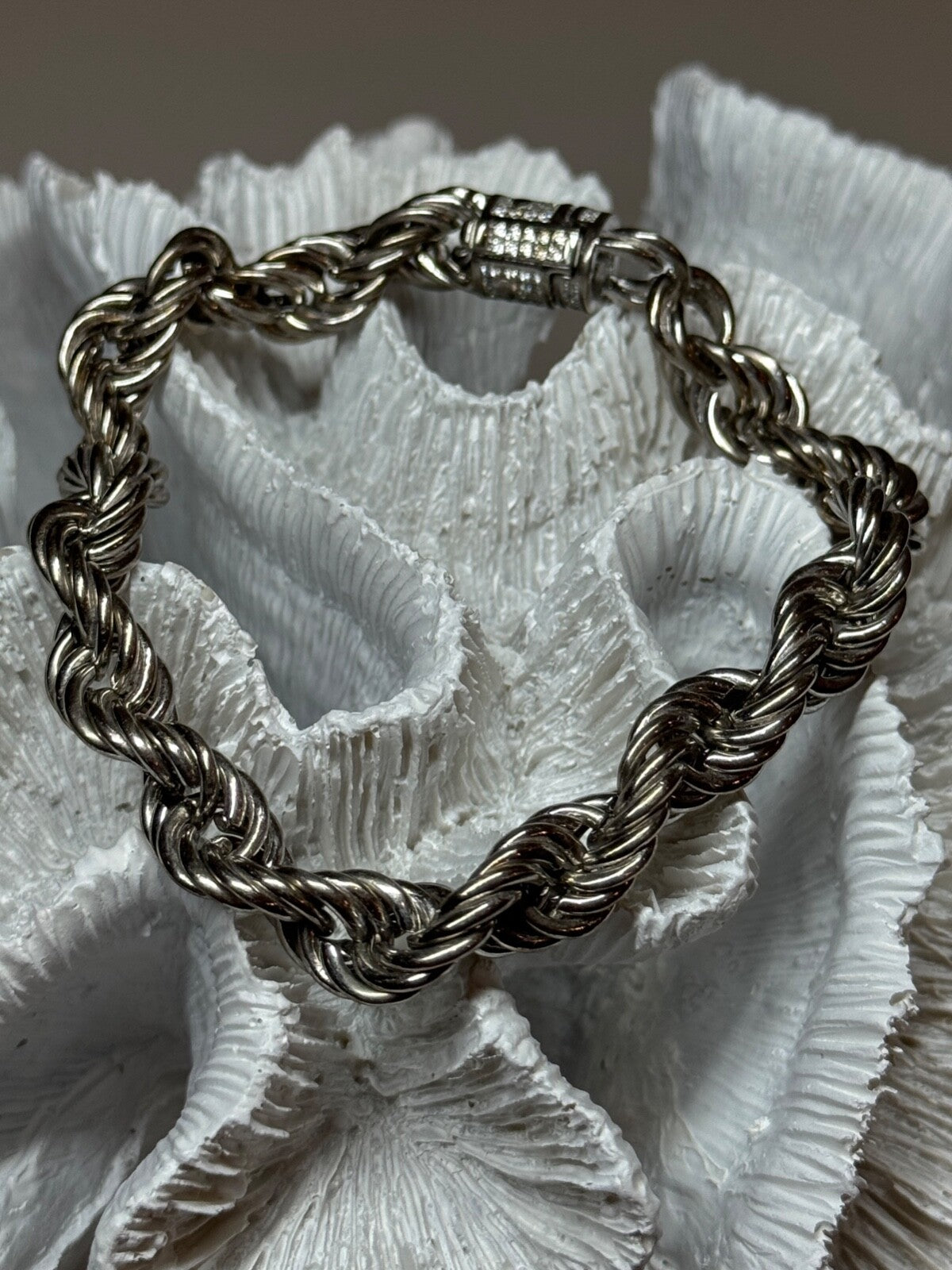 925 Sterling Silver CZ Bracelet Length 9 Inch