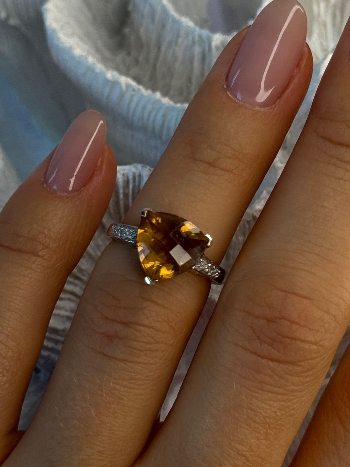 925 Sterling Silver Dravite Brown Tourmaline Ring Size 5