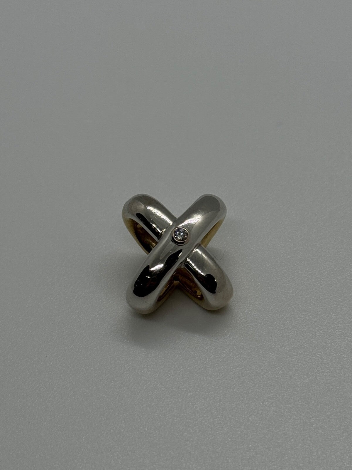 14K Yellow AND White Gold Pendant Lenght 17.3 mm