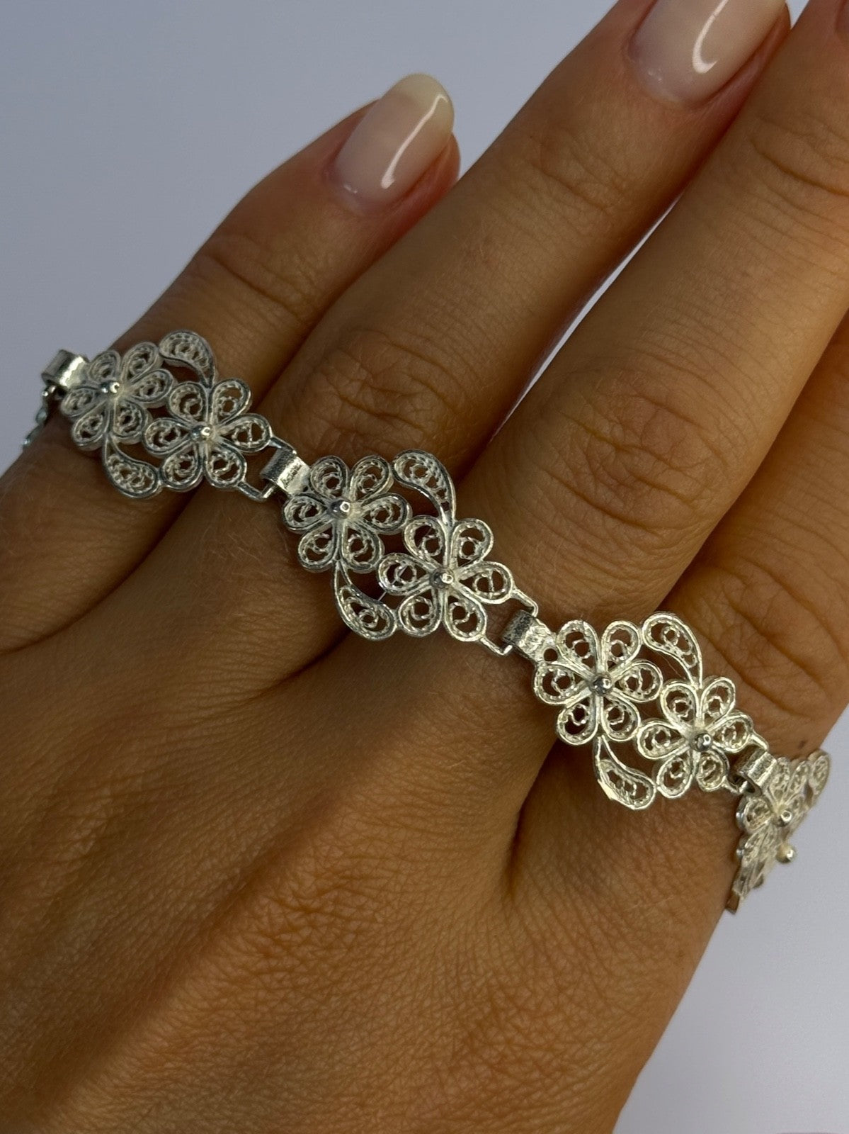 Vintage 925 Sterling Silver Bracelet Length 7.5
