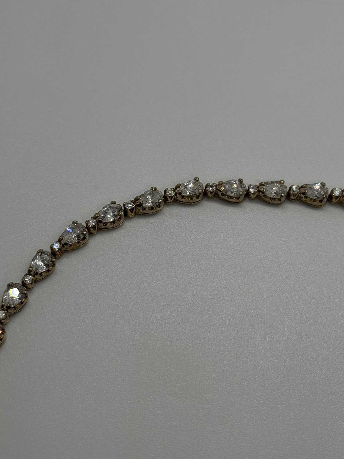 925 Sterling Silver Gold Plated CZ Bracelet