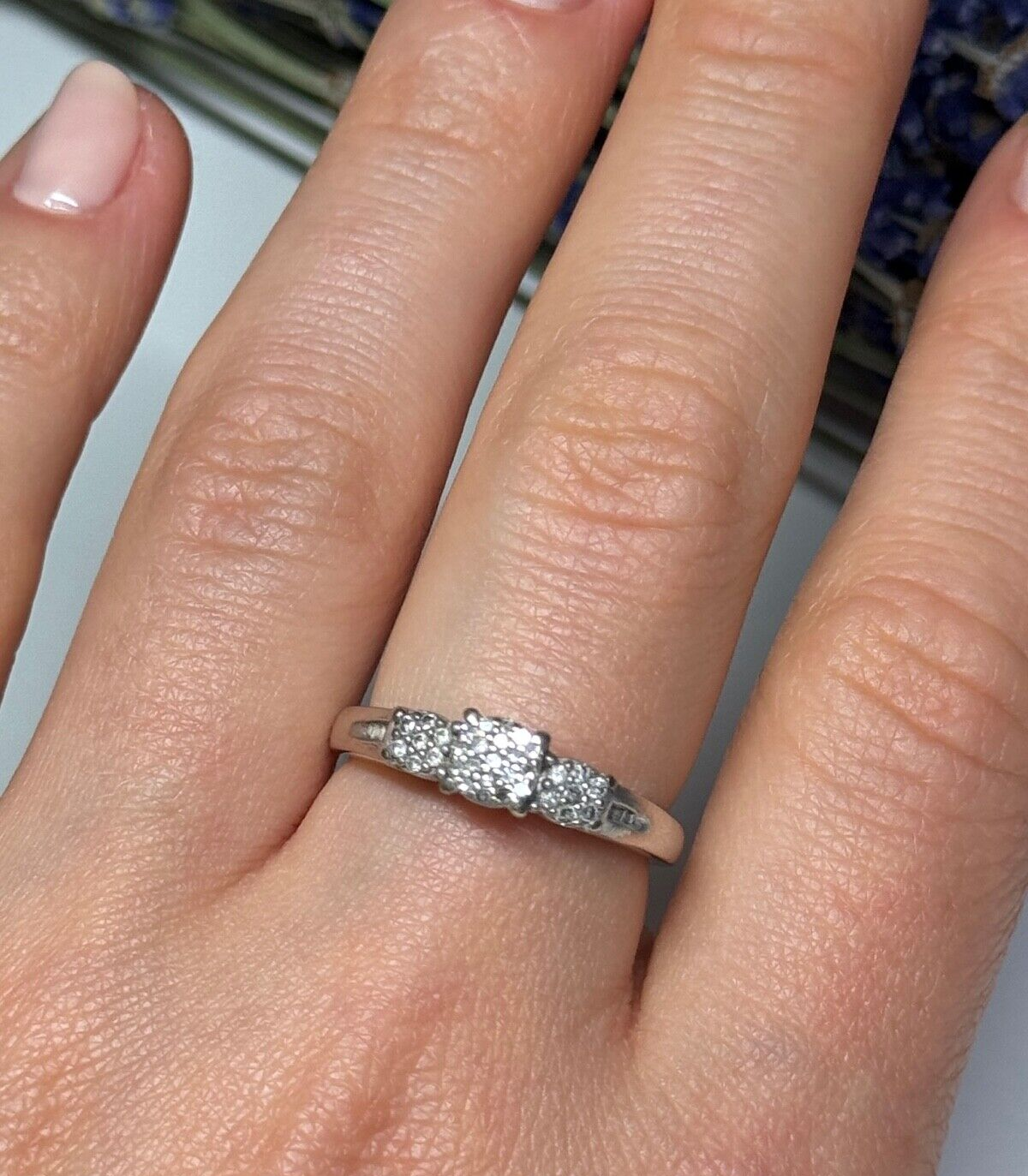 Jtw 925 Sterling Silver Sapphire Ring Size 7