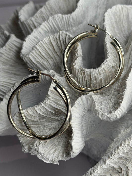 Italy Elegant 925 Sterling Silver Earrings