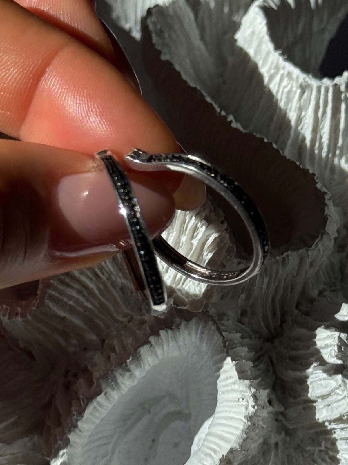 925 Sterling Silver Onyx Hoop Earrings