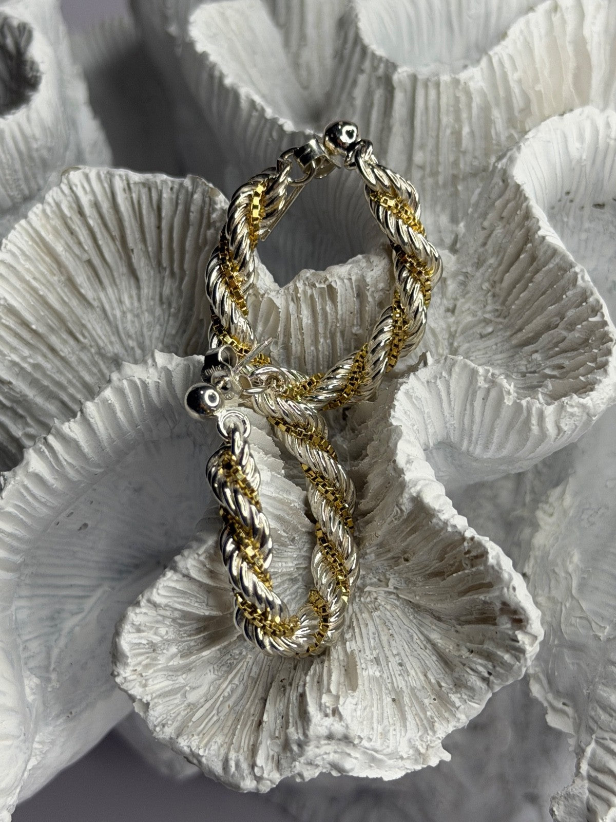 Italy Milor 925 Sterling Silver & Gold Plated Earrings