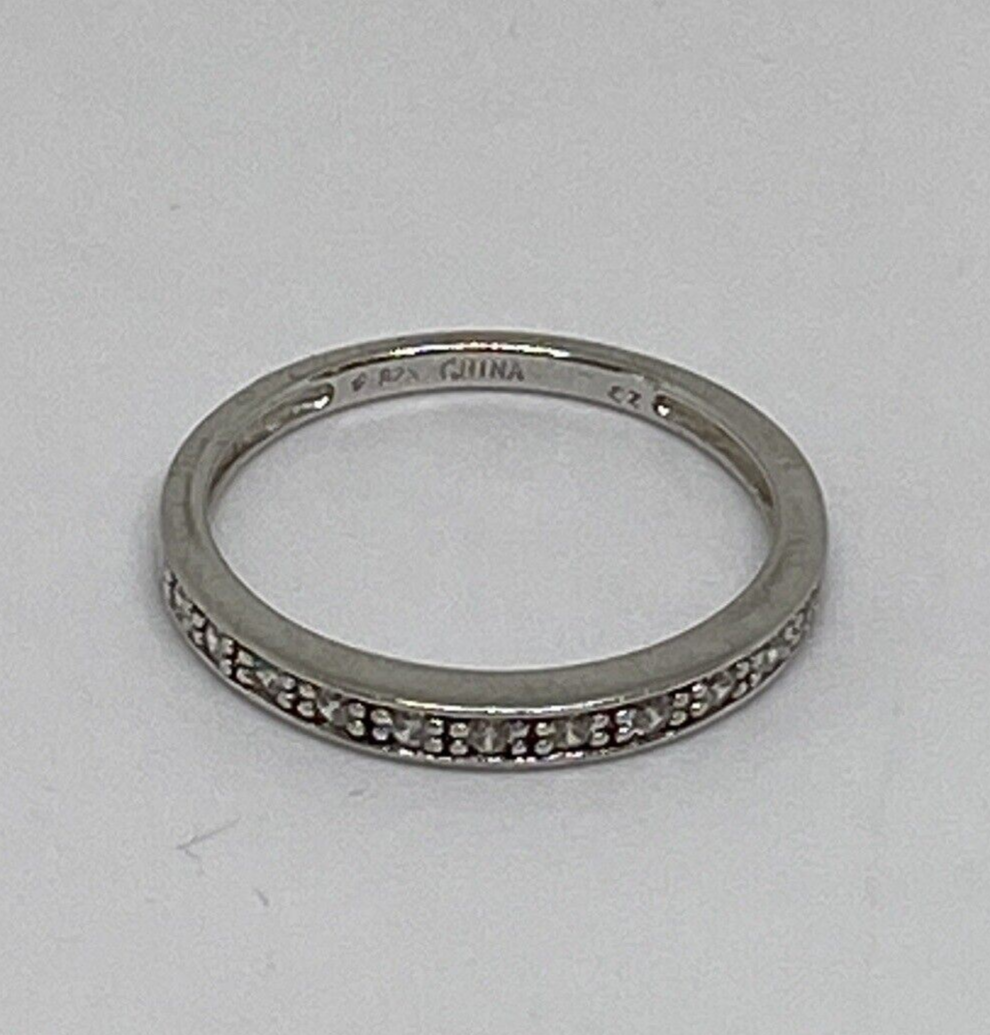 925 Sterling Silver CZ Ring Size 8