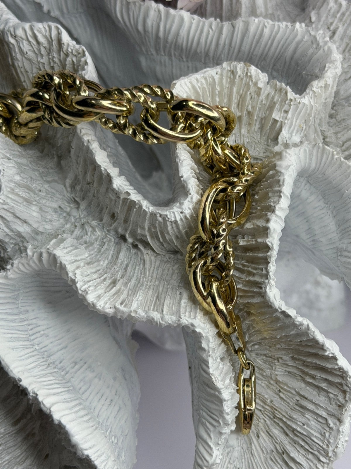 Italy 925 Sterling Silver Gold Plated Bracelet Length 8