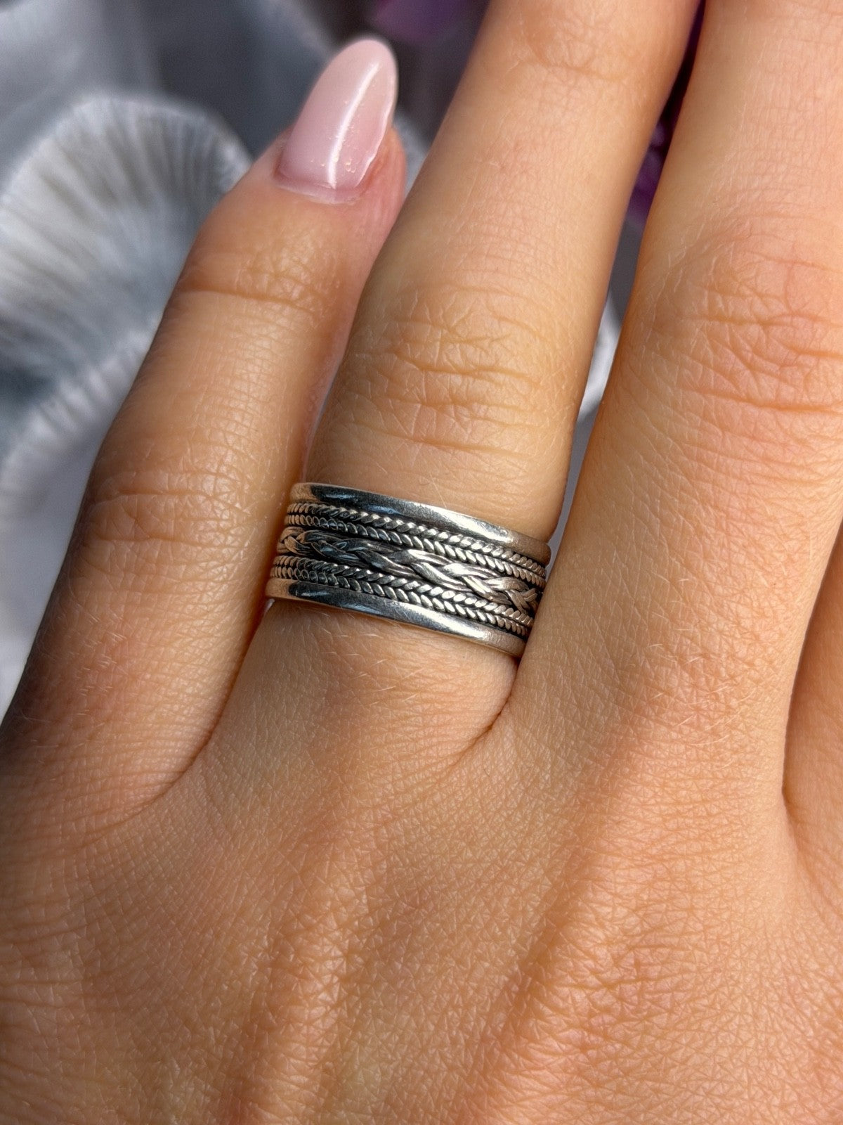 925 Sterling Silver Band Ring Size 6.5