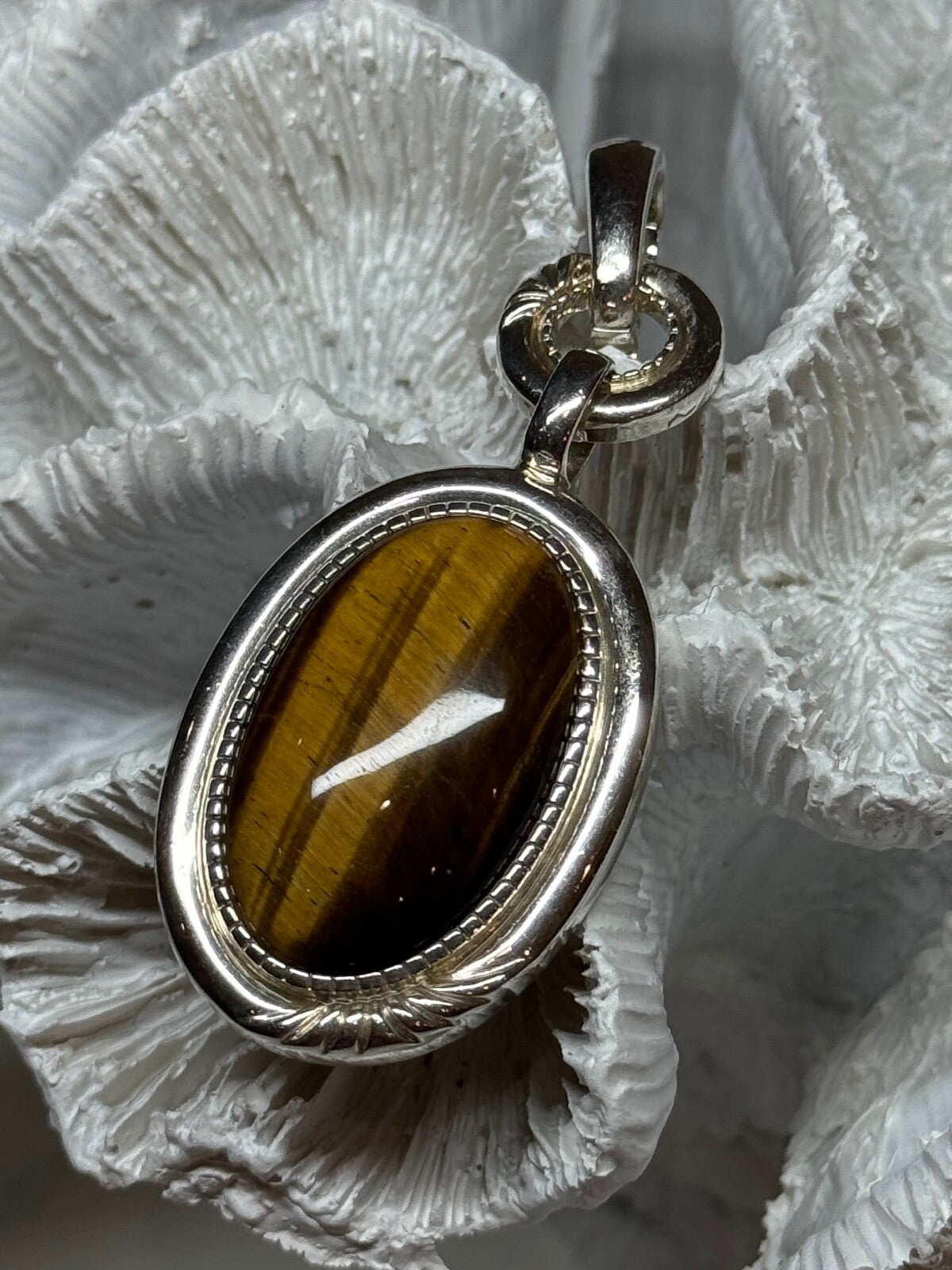 925 Sterling Silver Amber Pendant Length 2.5 Inch