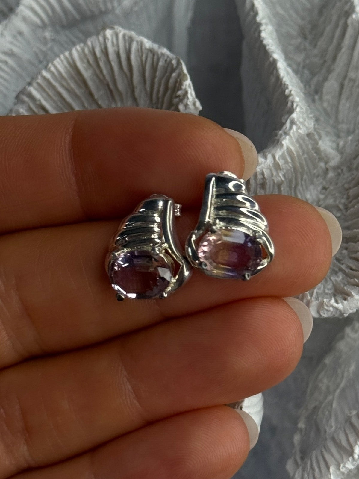 925 Sterling Silver Mystic Topaz Earrings Length 0.60 Inch