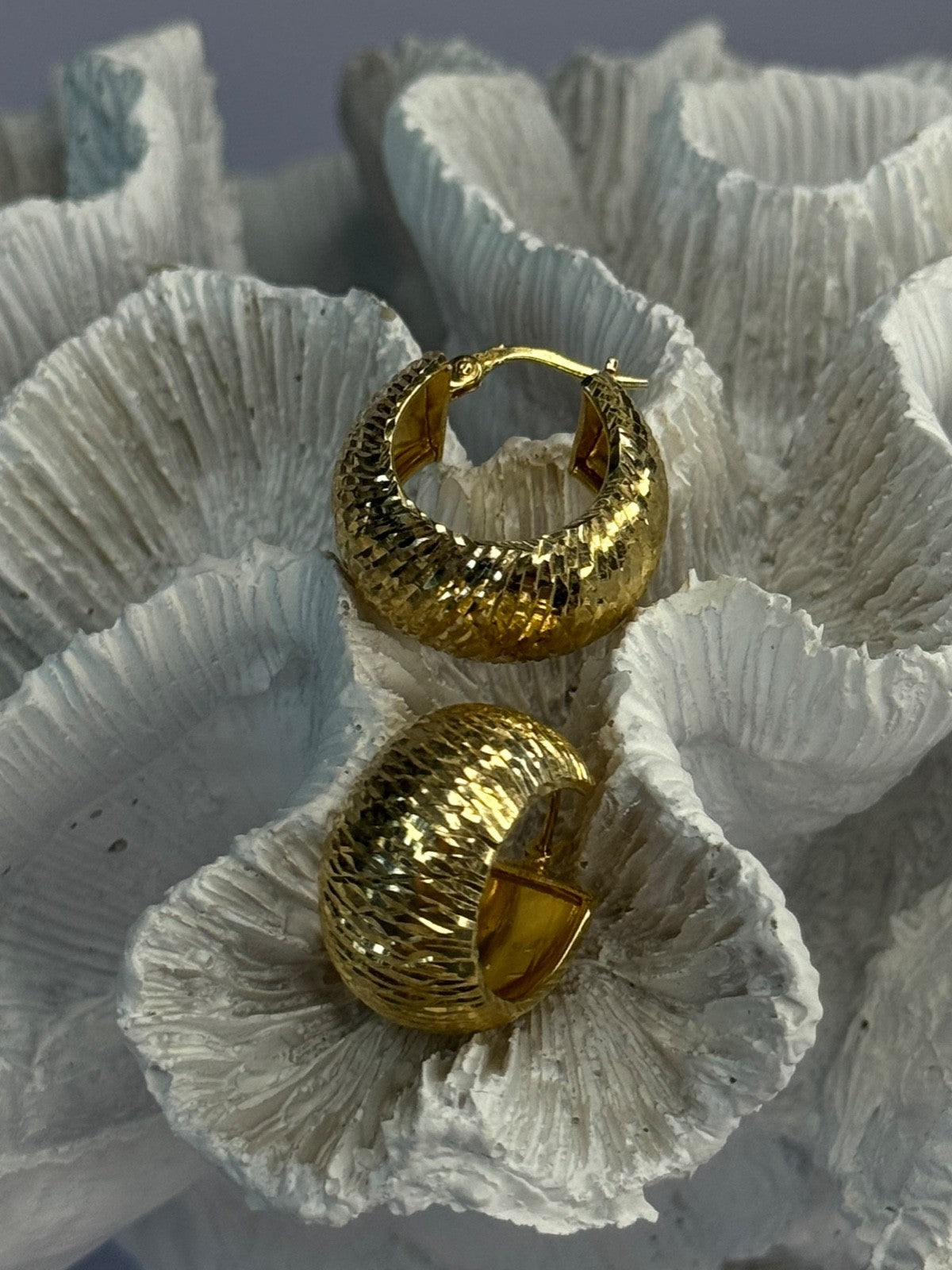 Aesthetic Italy 925 Sterling Silver Gold Plated Earrings Length 0.80 Inch