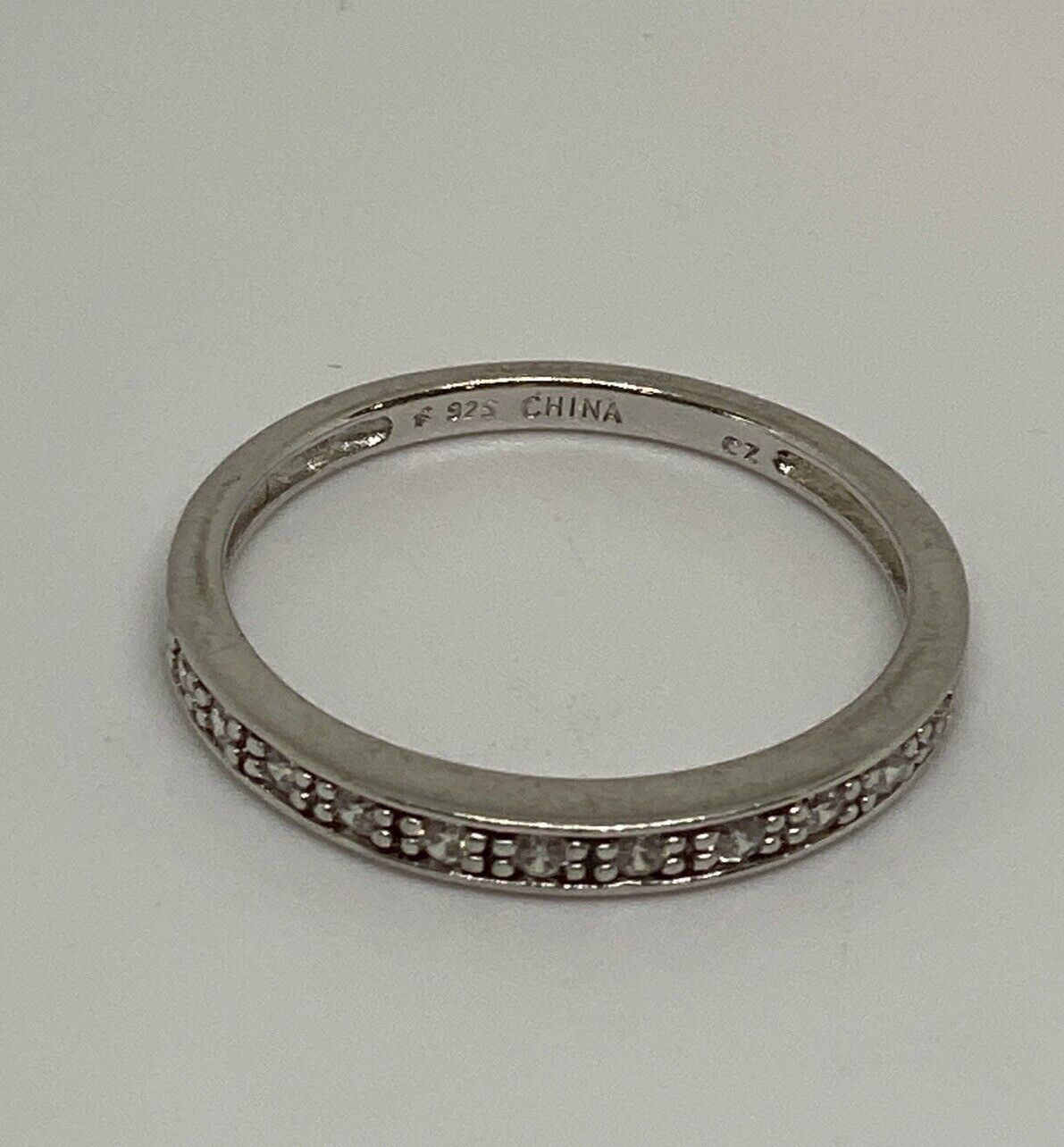 925 Sterling Silver CZ Ring Size 8
