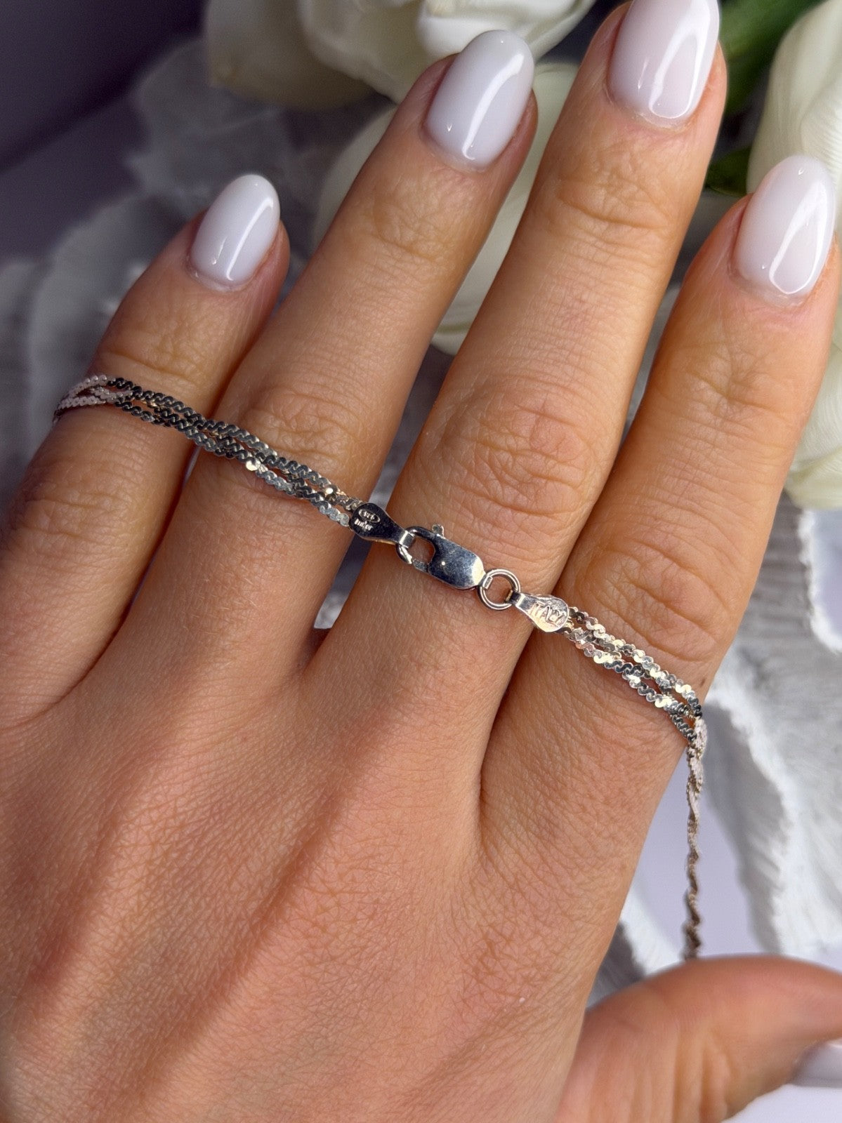 Elegant Italy Milor 925 Sterling Silver Necklace Chain Length 20 in