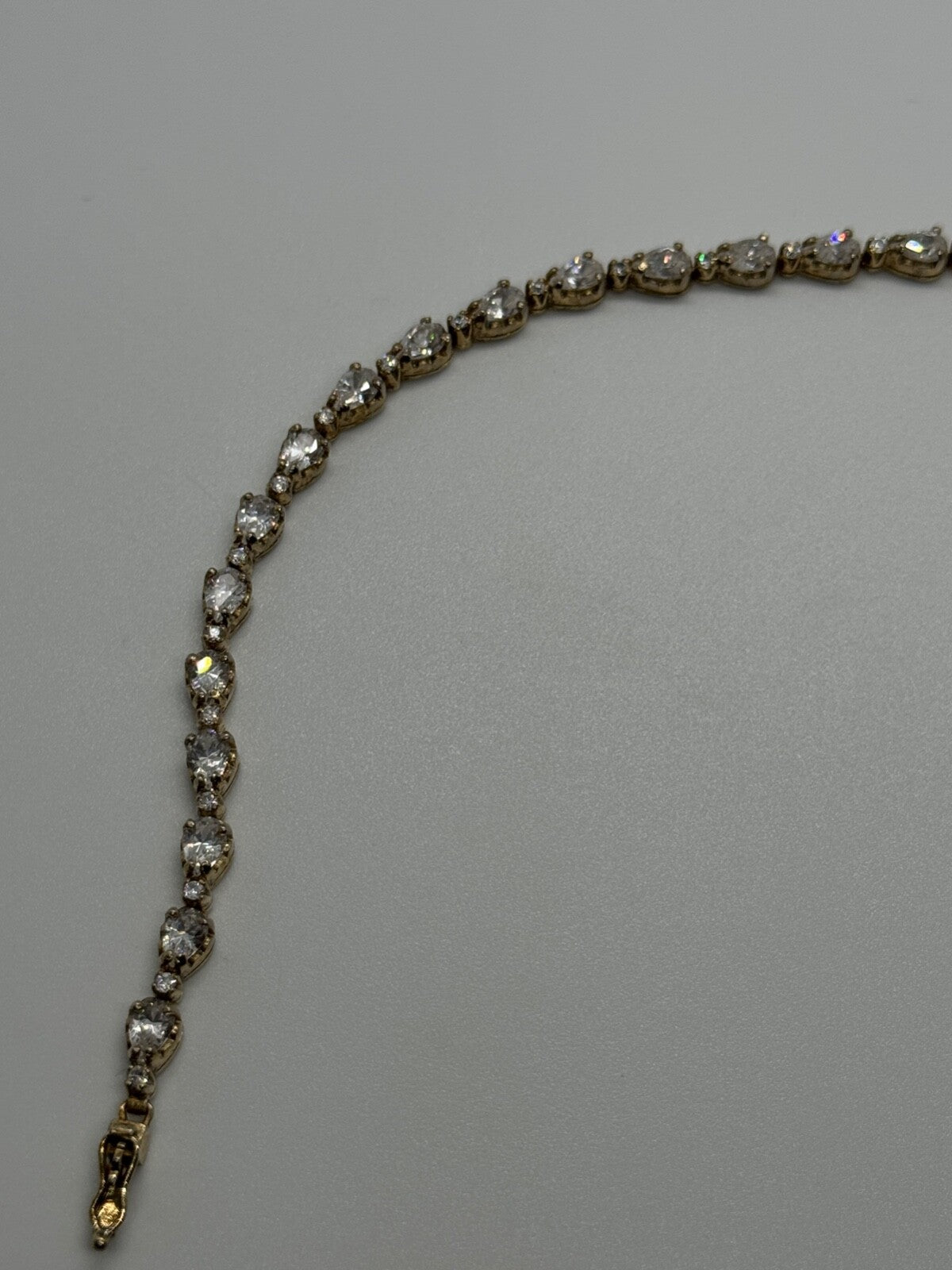 925 Sterling Silver Gold Plated CZ Bracelet