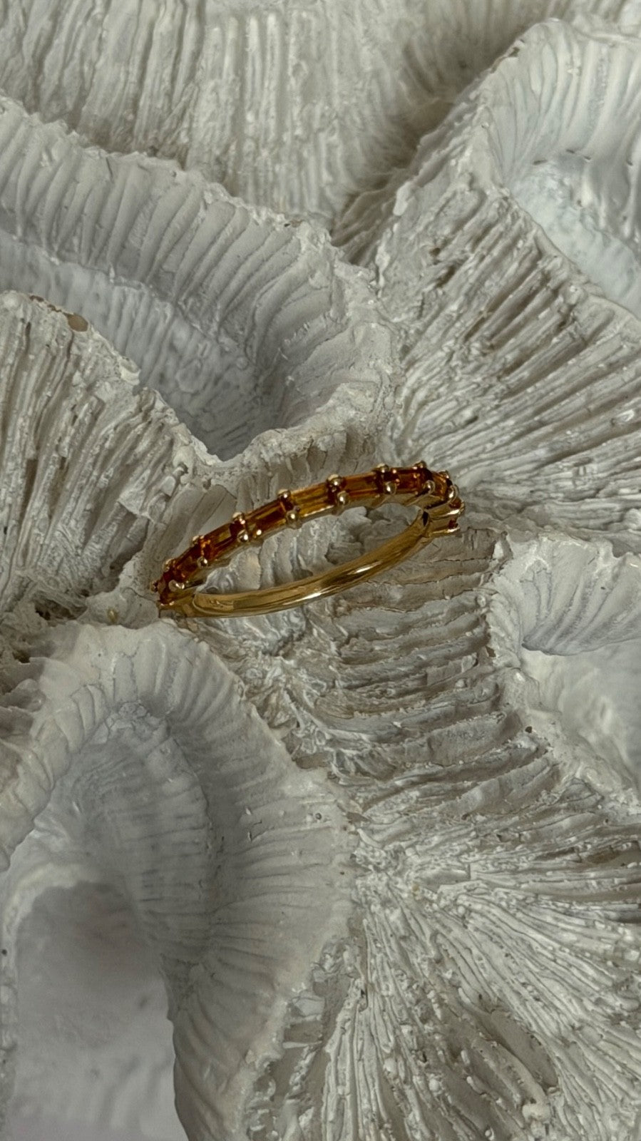 14K Yellow Gold Citrine Ring Size 5.5