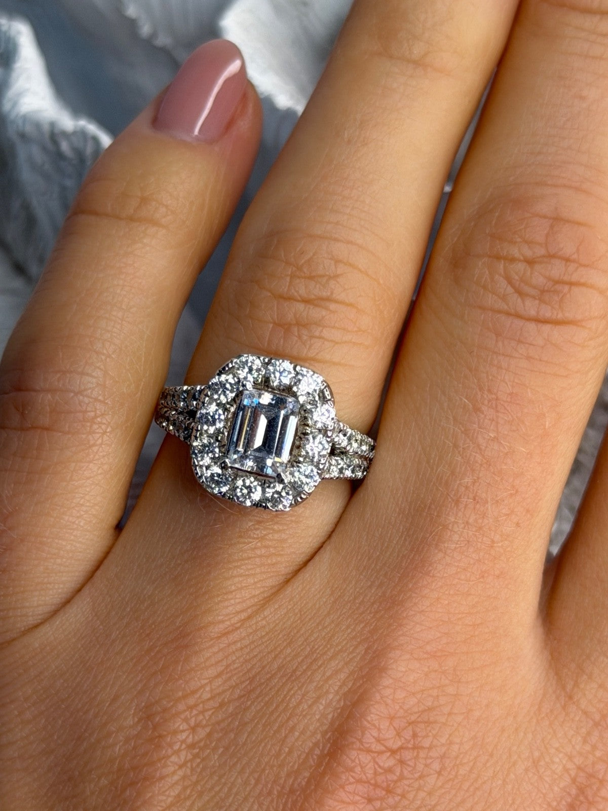 GOC 925 Sterling Silver Cz Ring Size 7