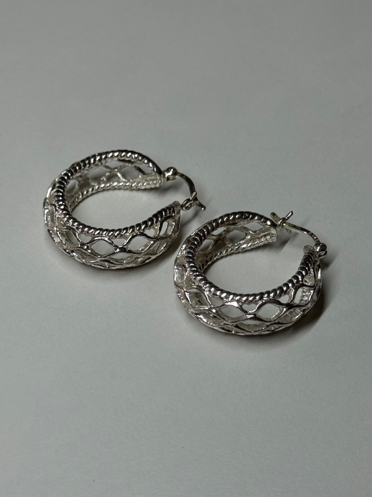 925 Sterling Silver Earrings Length 24 Mm