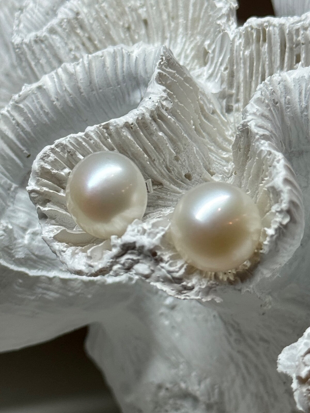 925 Sterling Silver Fresh Water Pearl Earrings Length 0.5 Inch