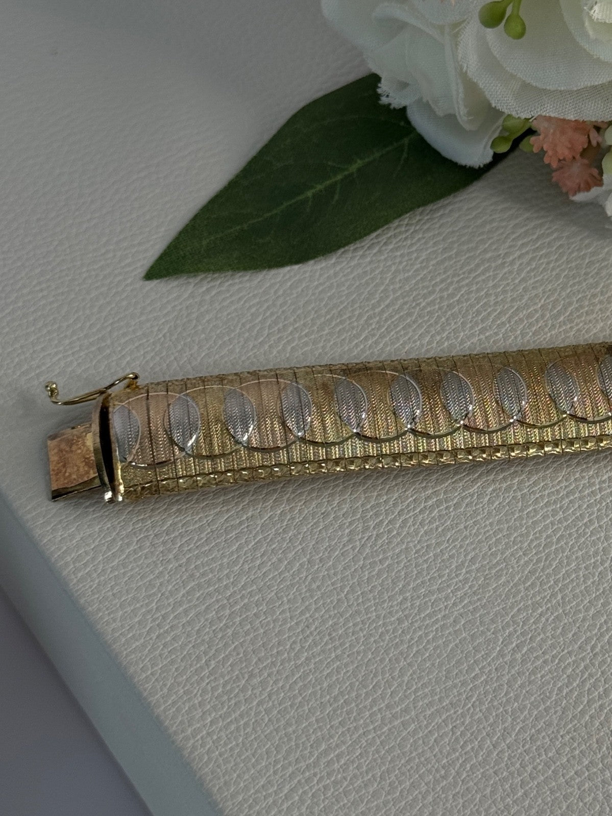 Italy Milor 925 Sterling Silver Gold Plated Bracelet Length 7.5 Inch
