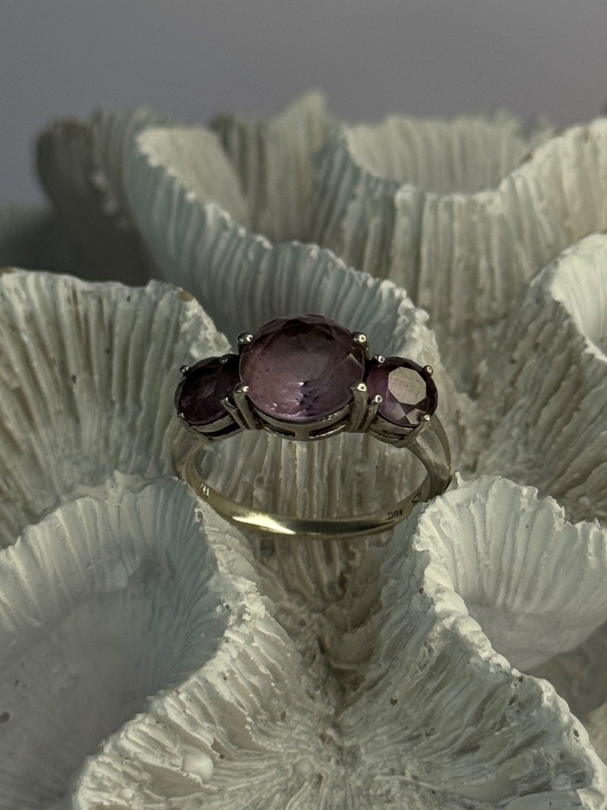 925 Sterling Silver Beautiful Amethyst Ring Size 10