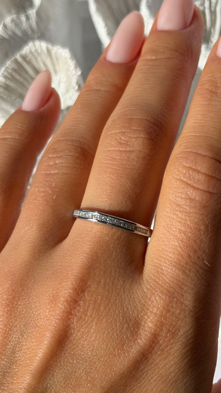 14K White Gold Diamond 0.25 ct Ring Size 9.5