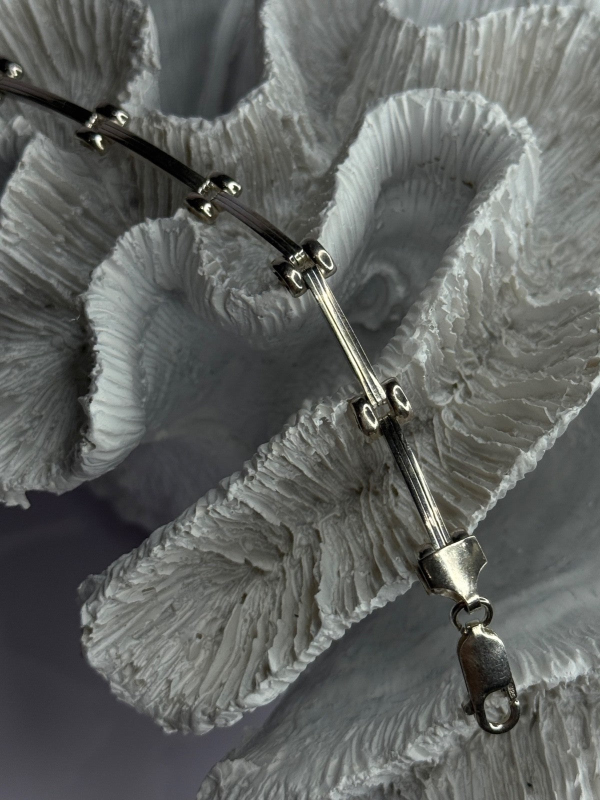 Elegant Italy 925 Sterling Silver Bracelet Length 7