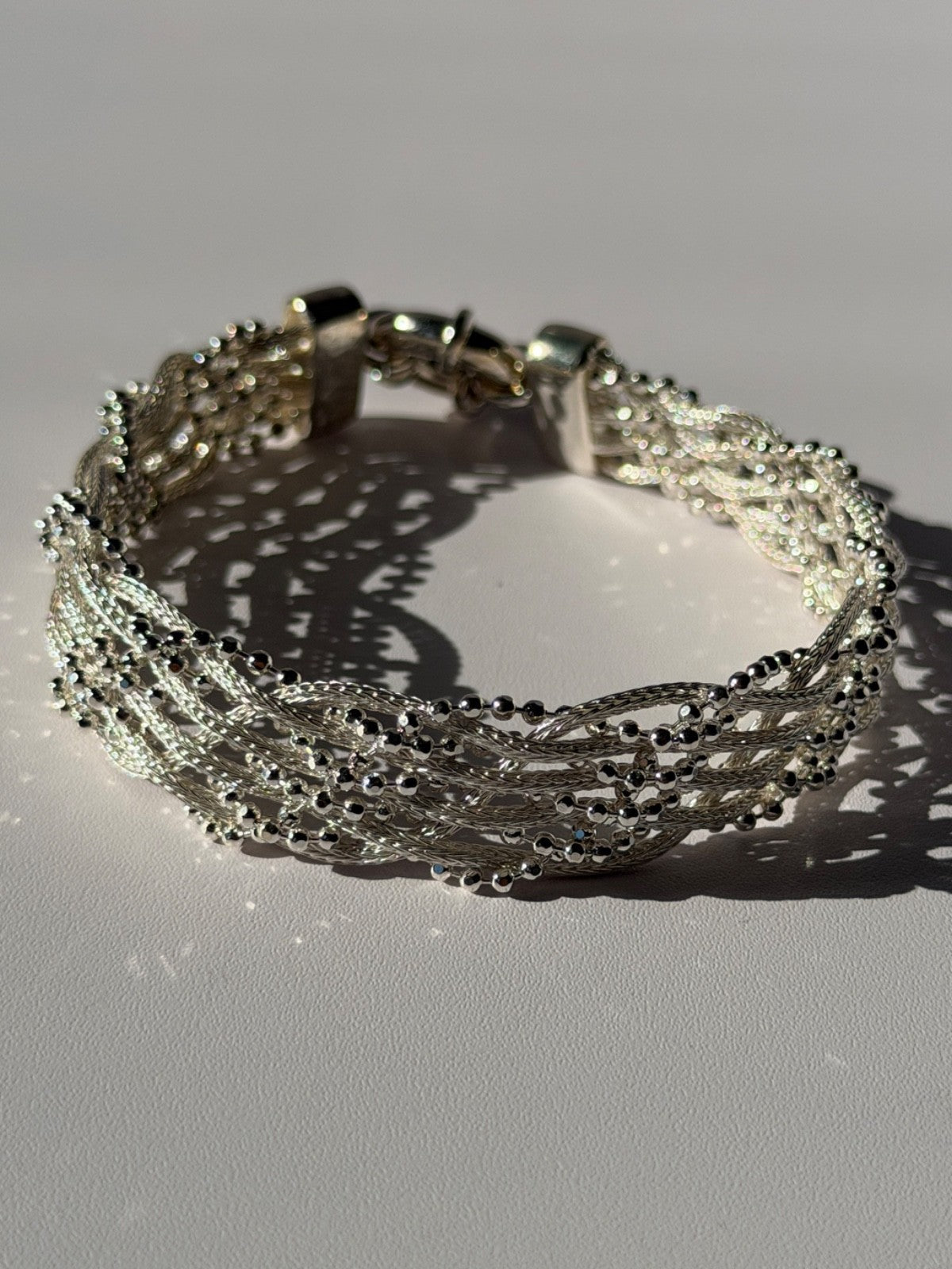 Elegant Italy 925 Sterling Silver Bracelet Size 8