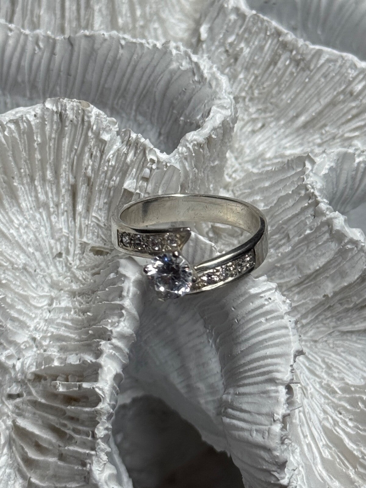925 Sterling Silver CZ Ring Size 6.5