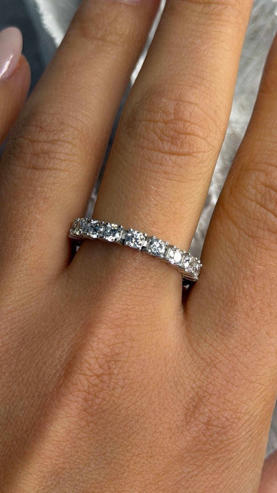 925 Sterling Silver Cz Ring Size 11.5