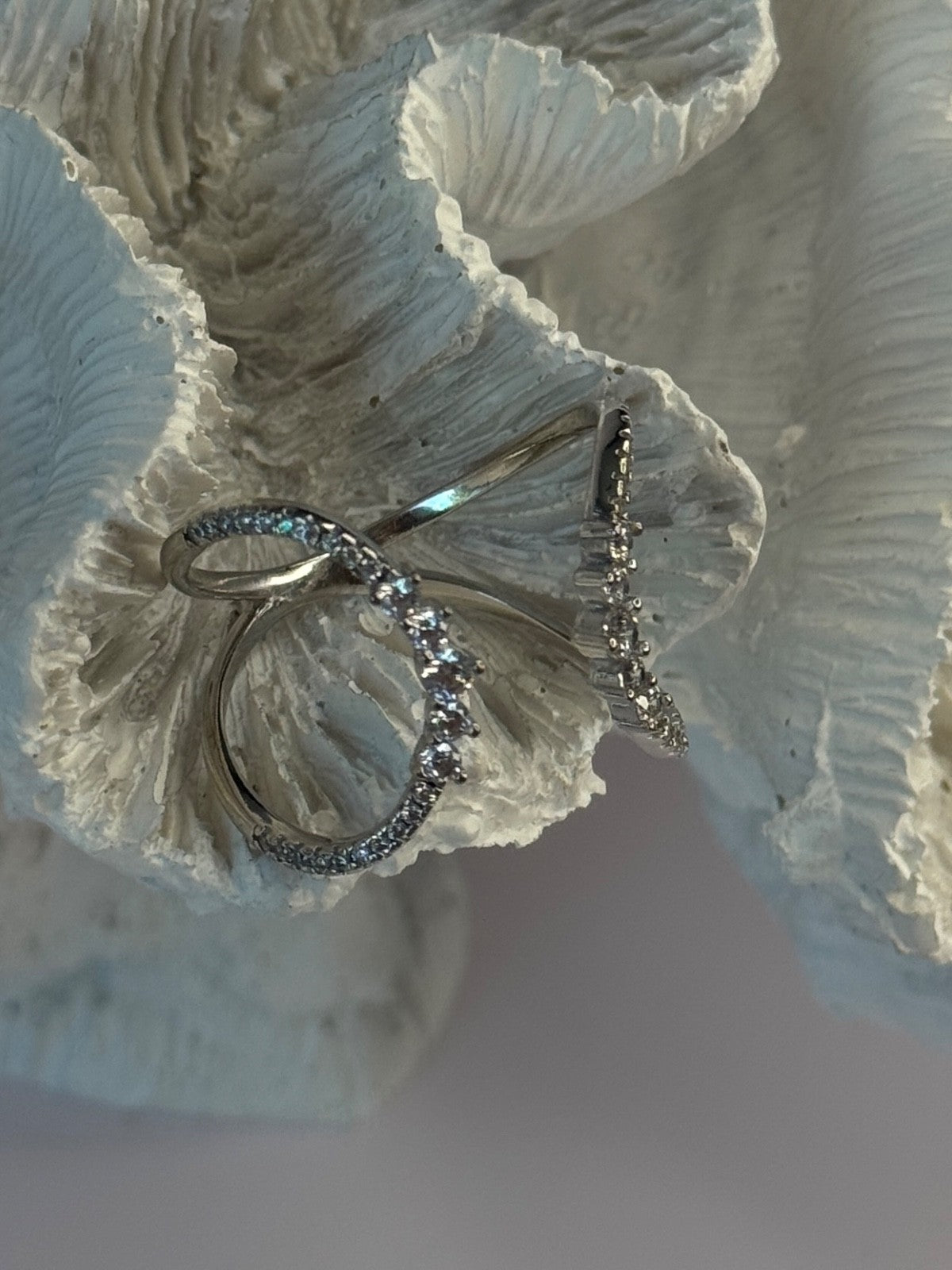 Unique Sizable Design 925 Sterling Silver Cz Ring Size 11