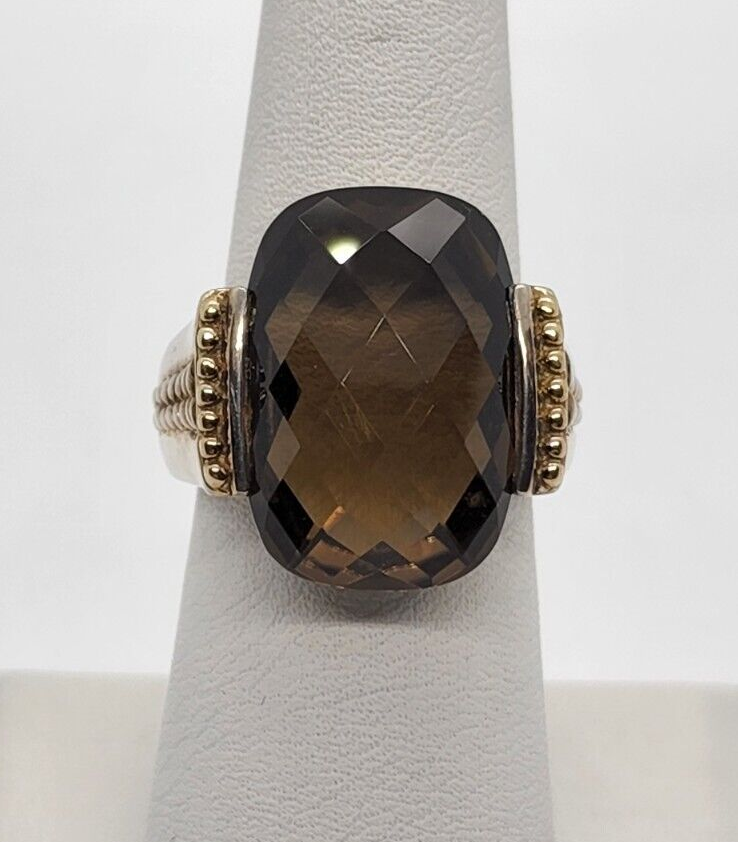 925 Sterling Silver Quartz Ring Size 7