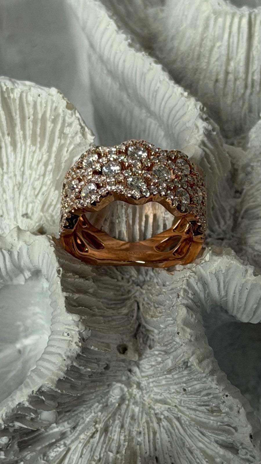 Cordova 750 18K Rose Gold Diamond 1.84 carats Ring Size 6.5