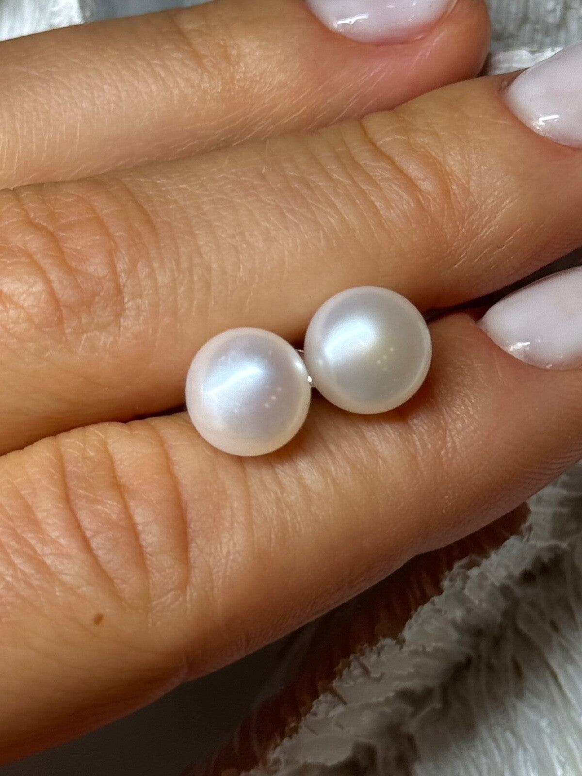 925 Sterling Silver Fresh Water Pearl Earrings Length 0.35 Inch