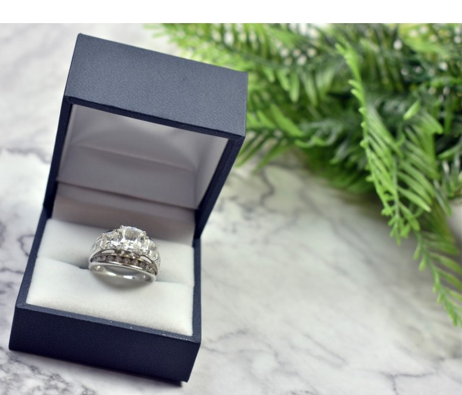 925 Sterling Silver White Beryl (Goshenite) Ring Size 5.5