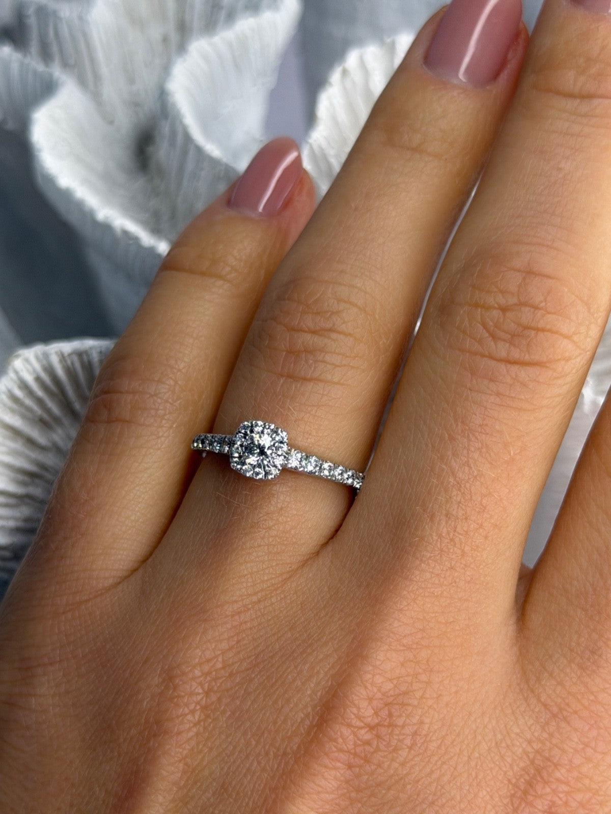 GOC 925 Sterling Silver Cz 0.62 ct Ring Size 7