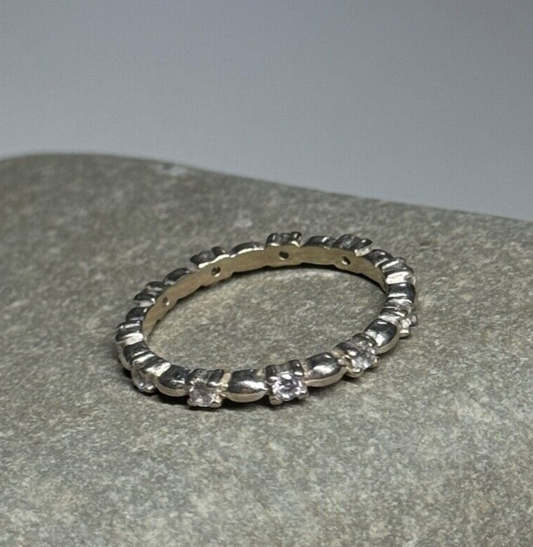 925 Sterling Silver CZ Ring Size 7