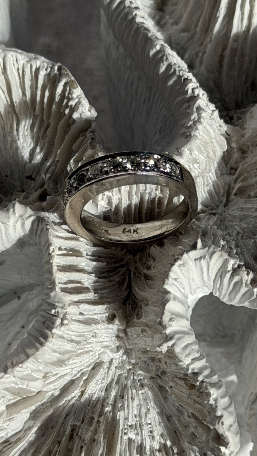 Classy 14K White Gold Diamond 0.75 ct Ring Size 5.5