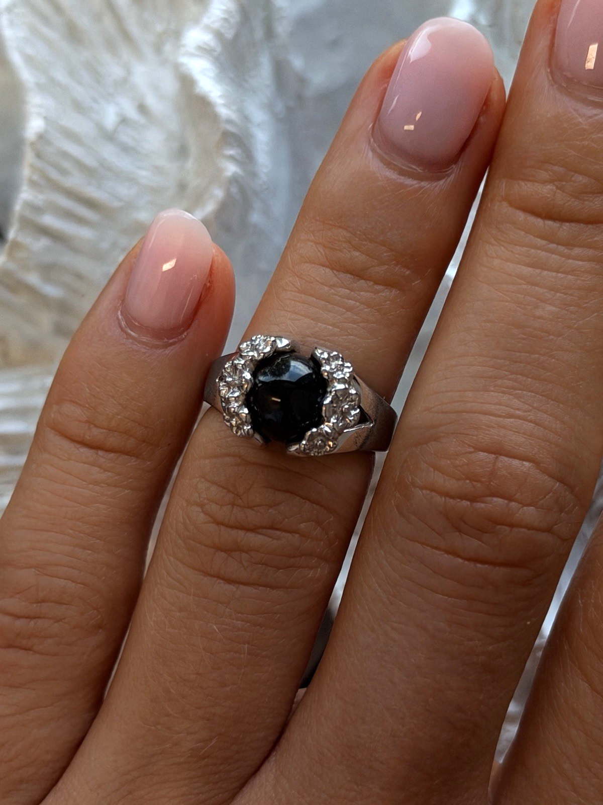 925 Sterling Silver Tigers Eye Lovely Flowers Design Ring Size 5.5