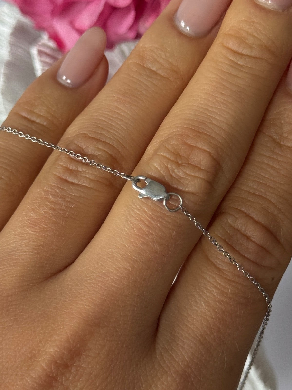 925 Sterling Silver Ruby Necklace Length 16 inch
