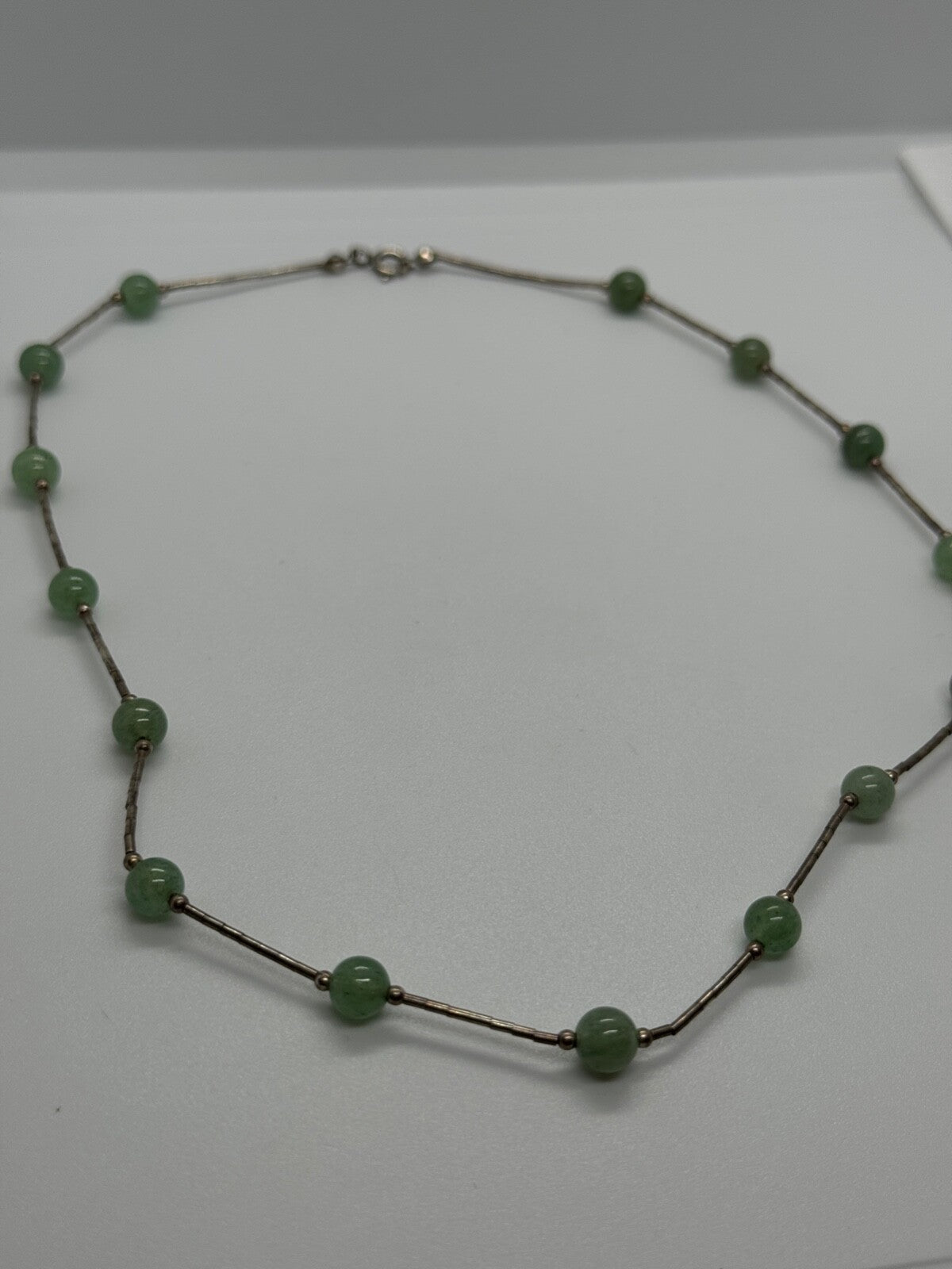 925 Sterling Silver Nephrite Necklace