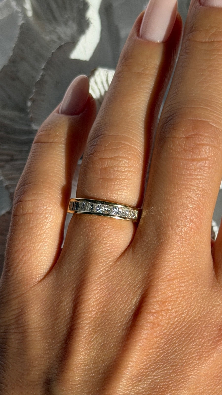 14K Yellow Gold Diamond 1 ct Ring Size 6