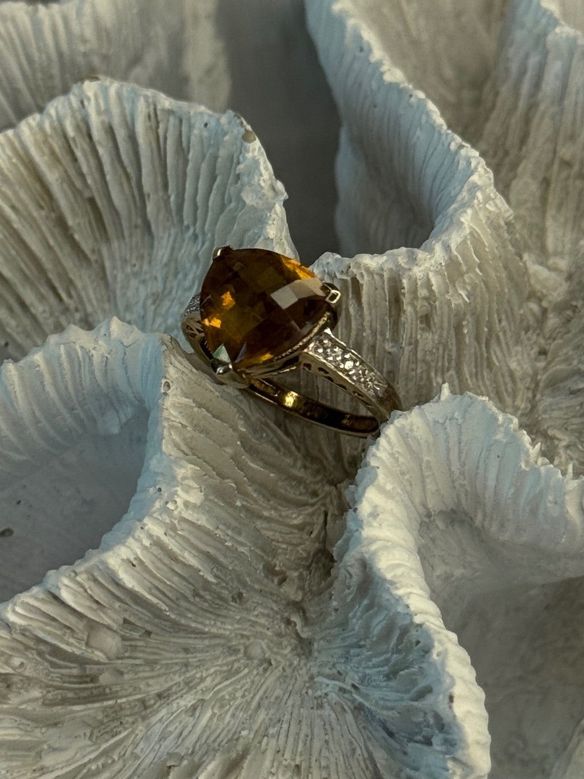 925 Sterling Silver Dravite Brown Tourmaline Ring Size 5